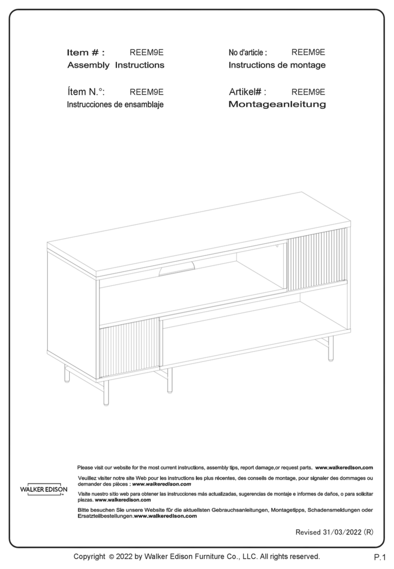 Walker Edison REEM9E Assembly instructions