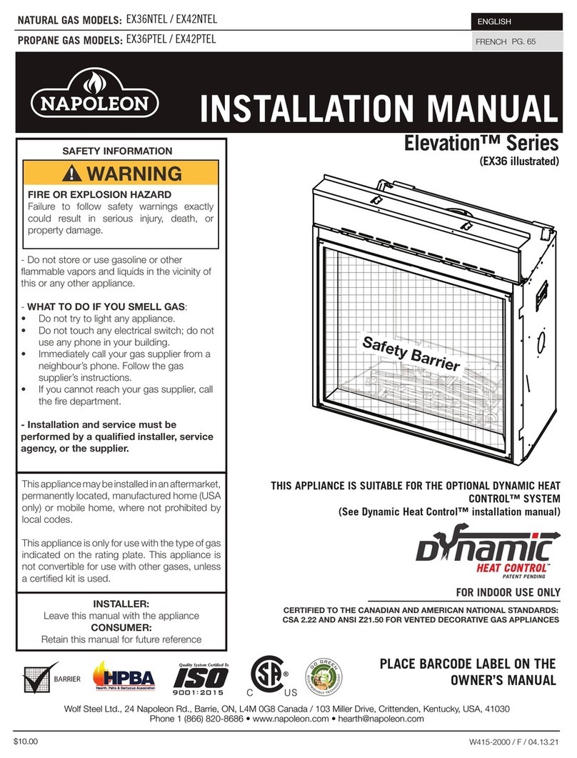 Napoleon Elevation EX36NTEL User manual