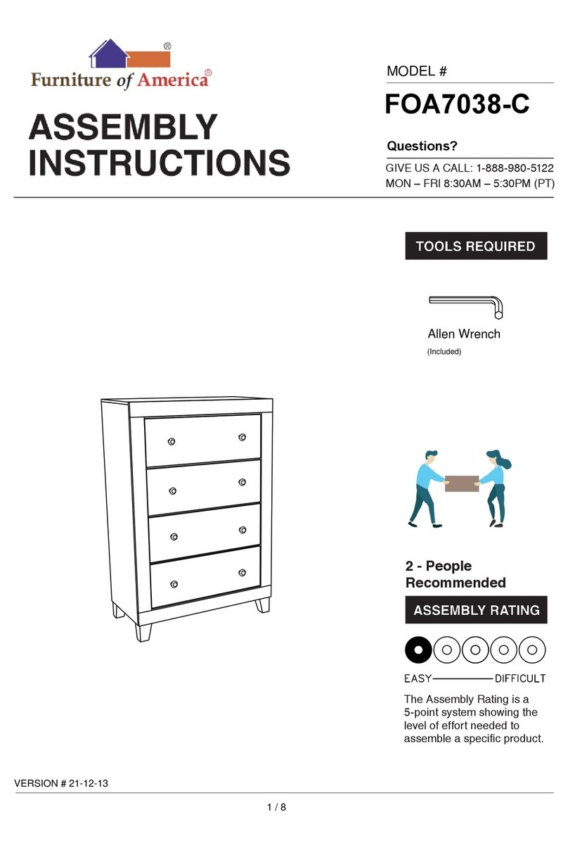 Furniture of America FOA7038-C Assembly instructions Furniture of America FOA7038-C Assembly instructions