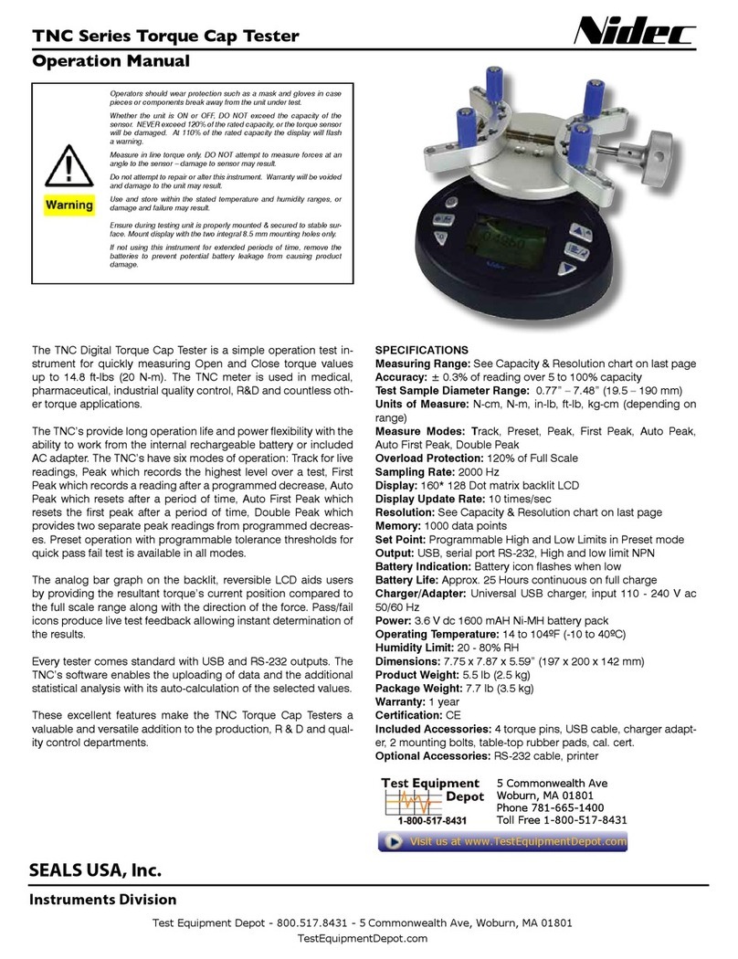 Nidec TNC Series User manual