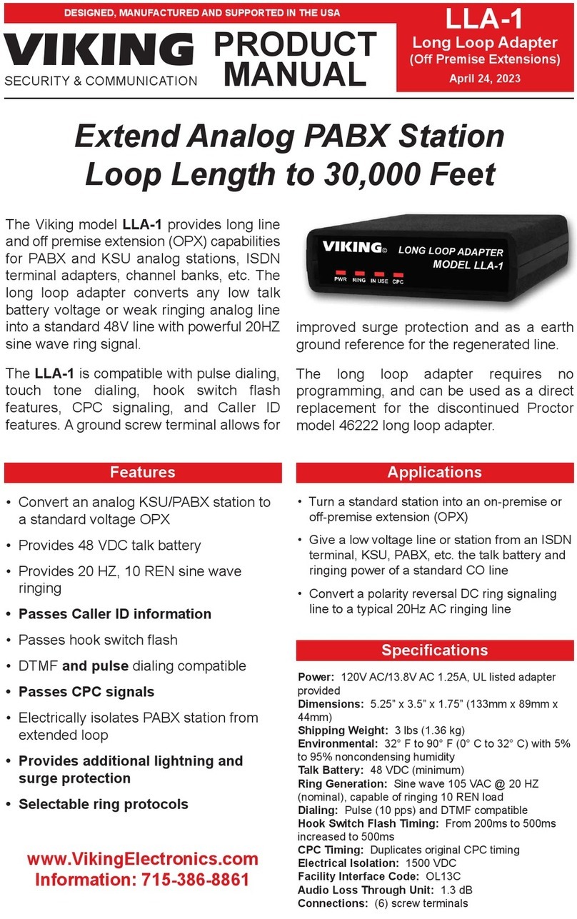 Viking LLA-1 User manual