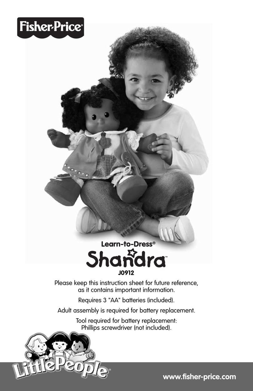 Fisher-Price Little People Learn-to-Dress Shandra instruction sheet
