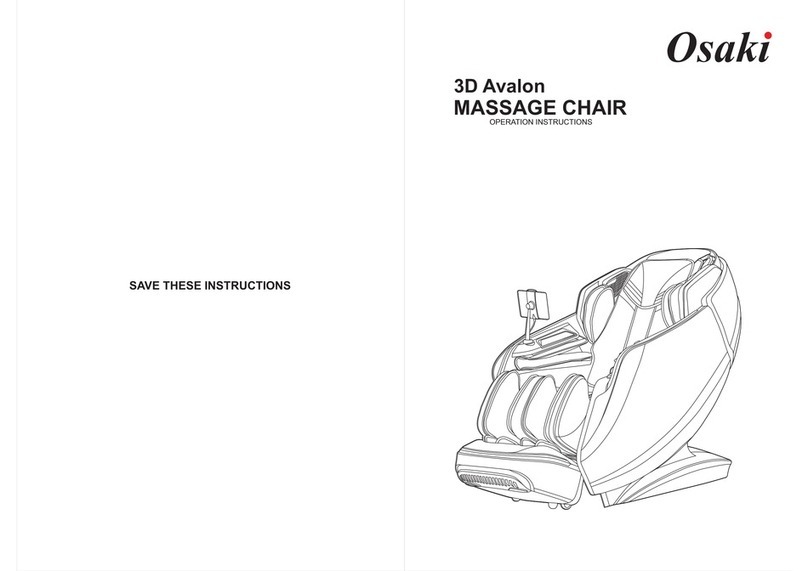 Osaki 3D Avalon Operation instructions