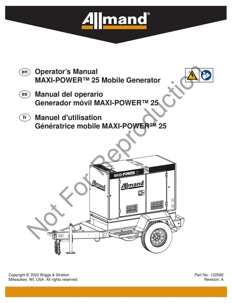 Allmand MAXI-POWER 25 Operator's manual