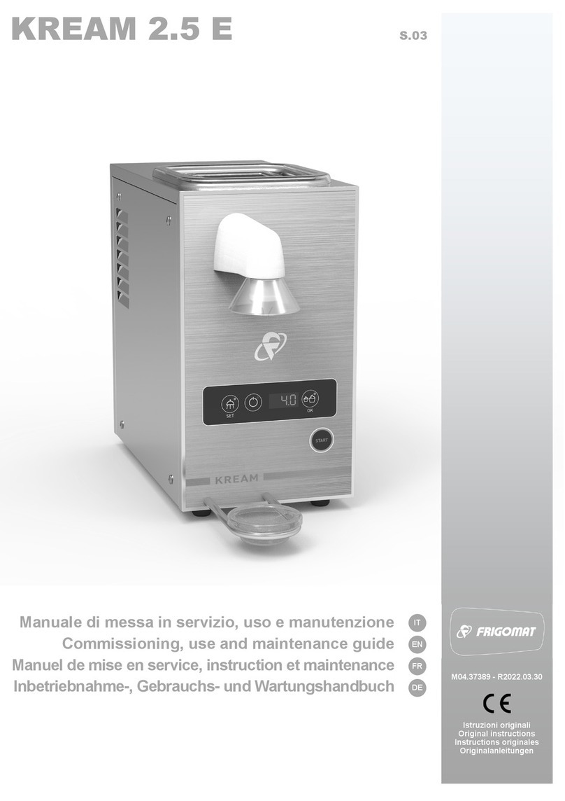 Frigomat KREAM 2.5 E Installation and operating instructions Frigomat KREAM 2.5 E Installation and operating instructions