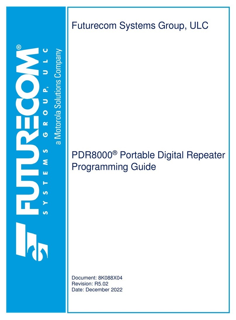 Motorola solutions Futurecom PDR8000 Programming guide