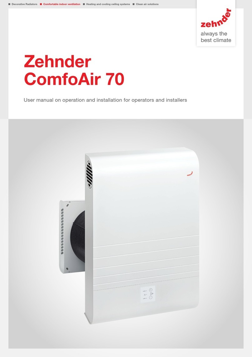 Zehnder Rittling ComfoAir 70 User manual