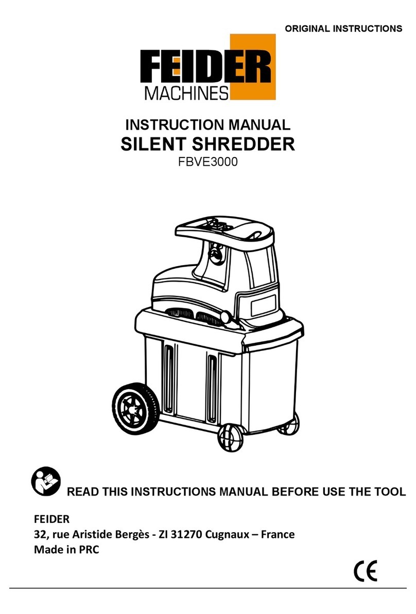 Feider Machines FBVE3000 instruction manual