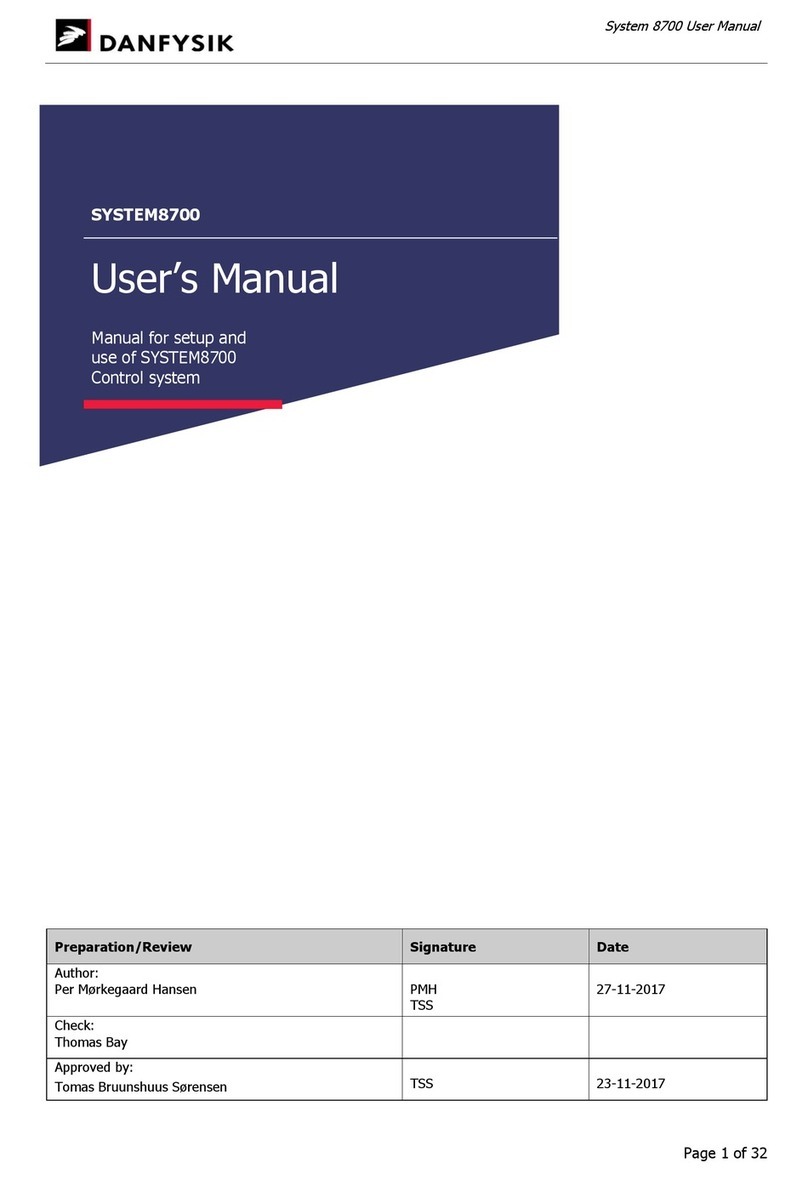 Danfysik SYSTEM 8700 user manual