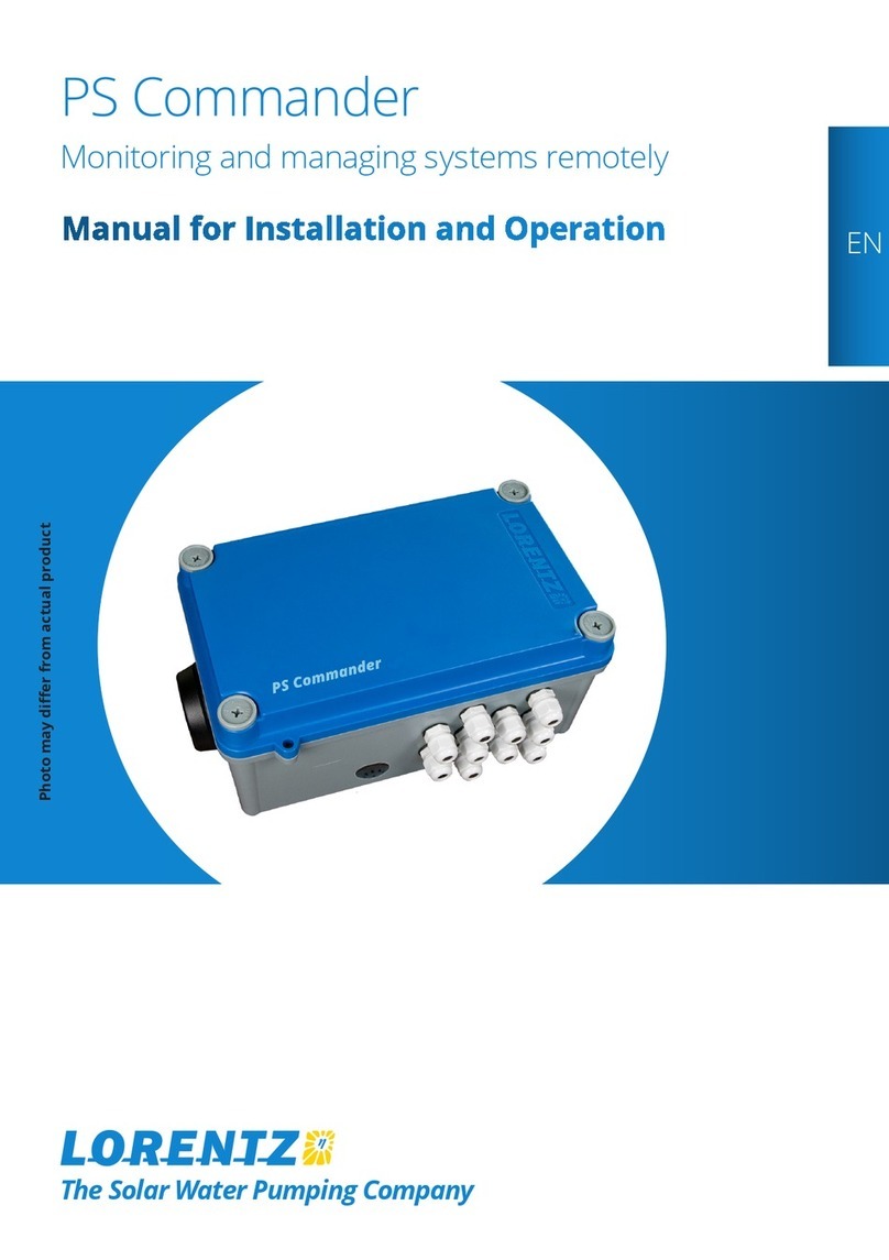 Lorentz PS Commander Manual for installation and operation