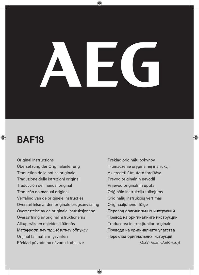 AEG BAF18 User manual