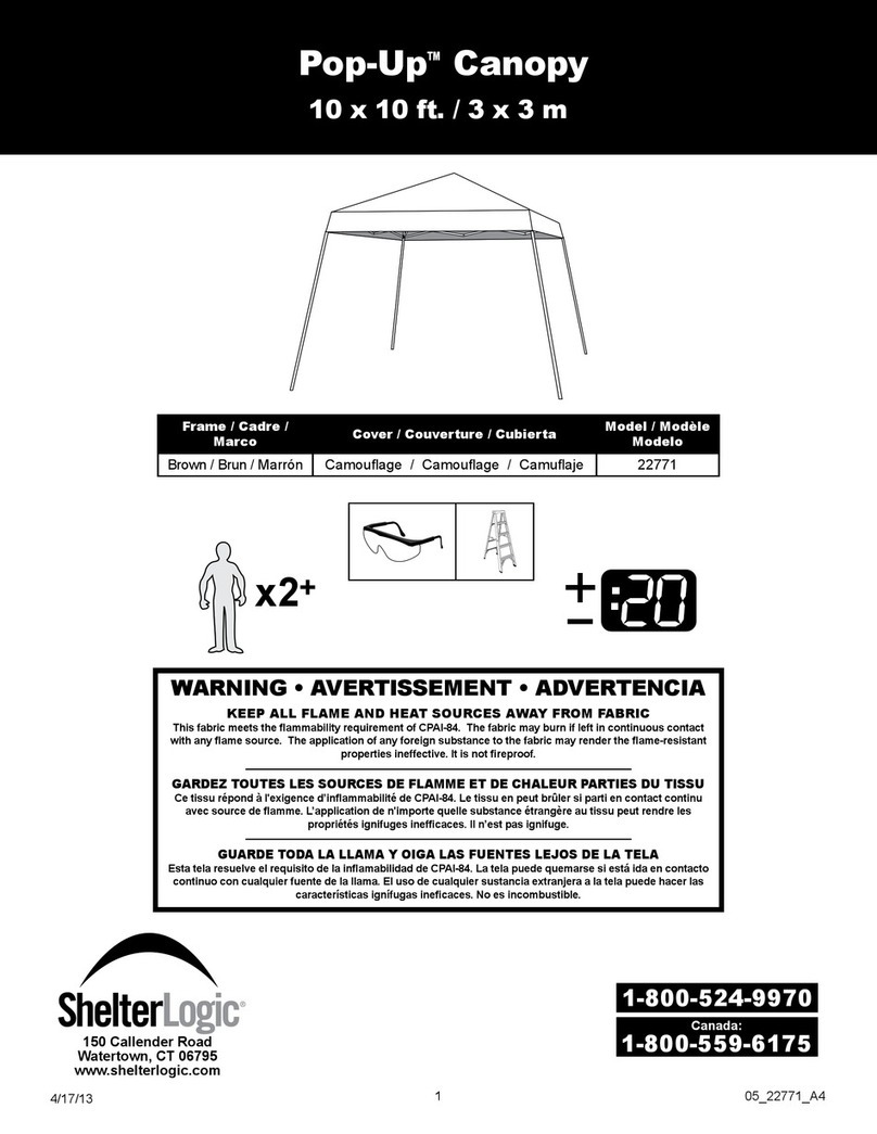 ShelterLogic Pop-Up quick start guide