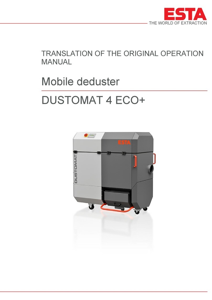 Esta DUSTOMAT 4 ECO+ Translation of the original operation manual Esta DUSTOMAT 4 ECO+ Translation of the original operation manual