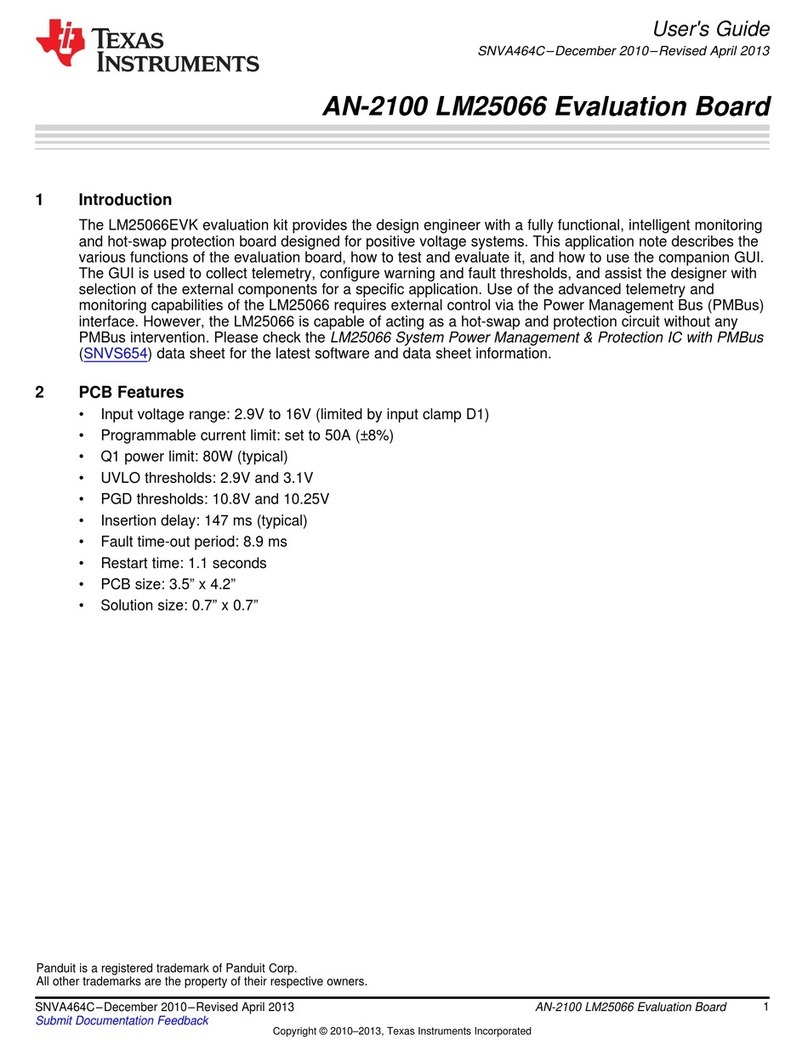 Texas Instruments LM25066EVK User manual