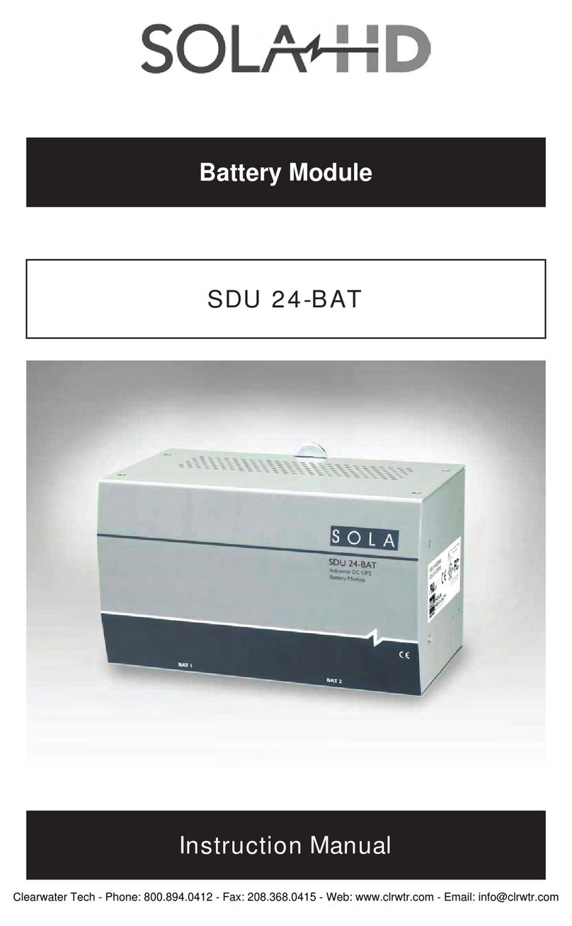 Sola HD SDU 24-BAT instruction manual