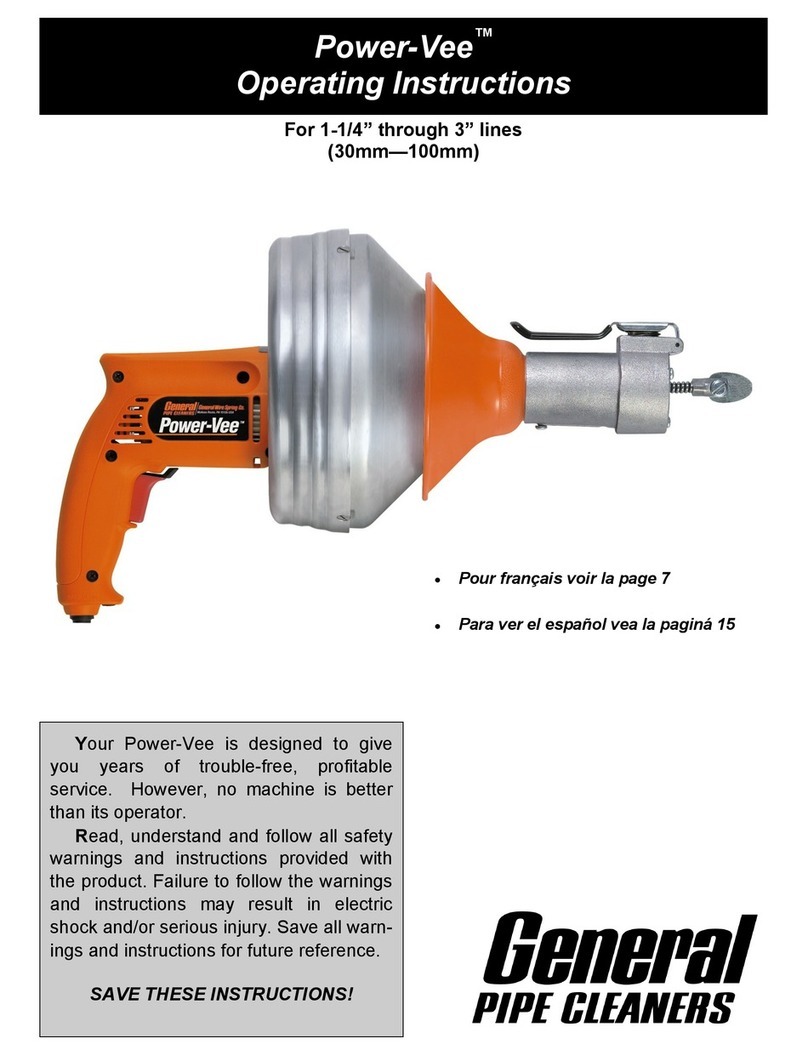 General Pipe Cleaners Power-Vee User manual