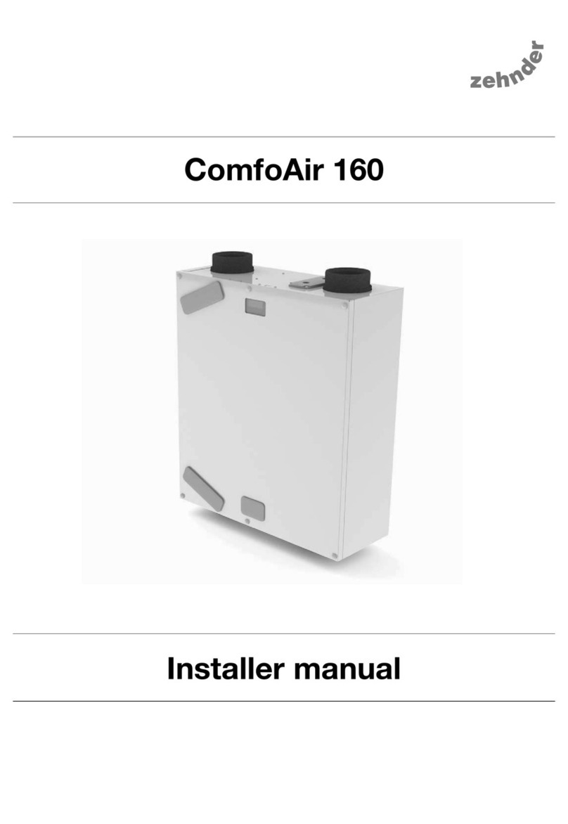 Zehnder Rittling ComfoAir 160 Installer manual