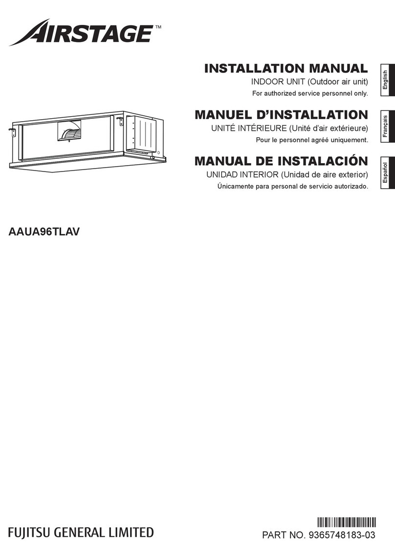 Fujitsu Airstage VR-II AAUA96TLAV installation manual