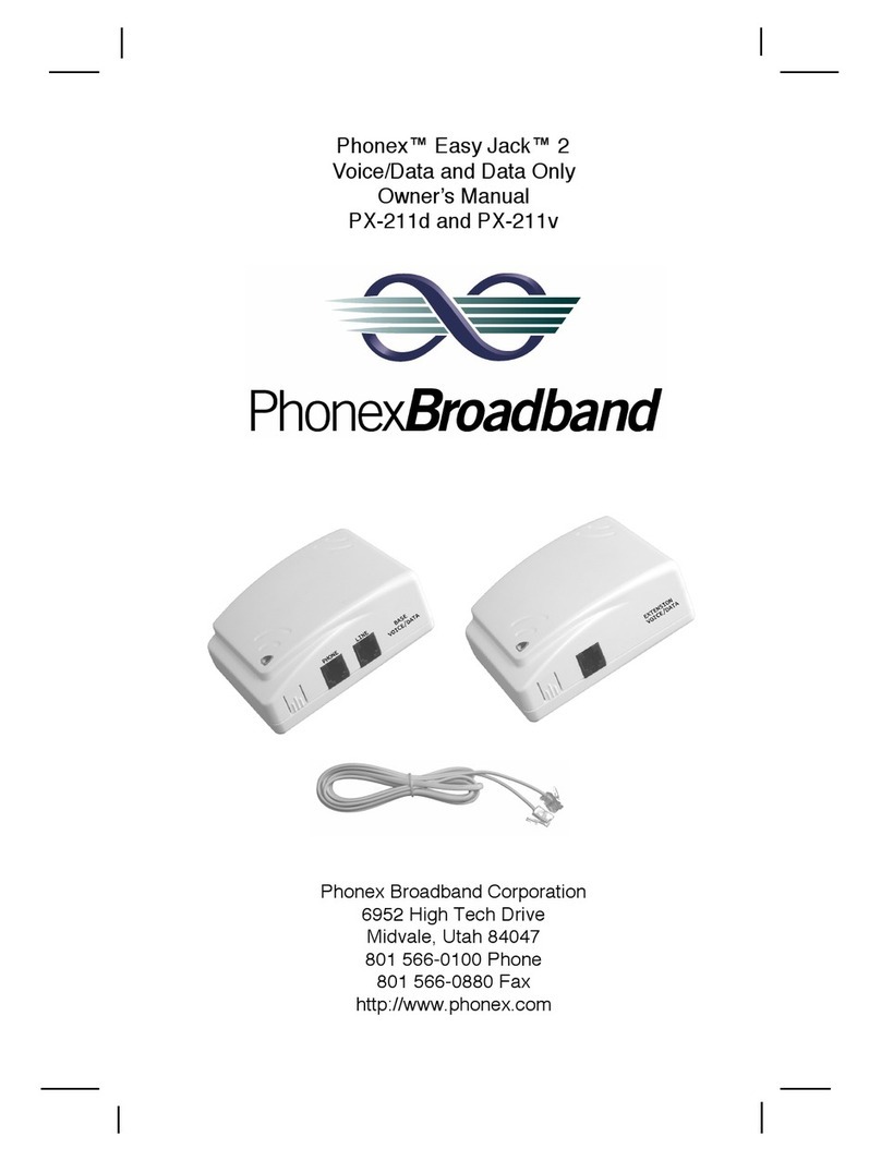 Phonex Broadband Easy Jack 2 owner's manual Phonex Broadband Easy Jack 2 owner's manual