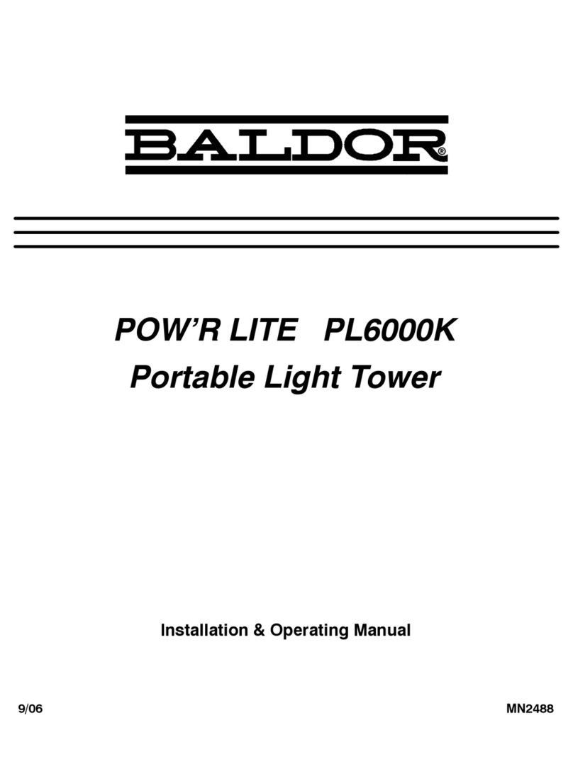 Baldor POW'R LITE PL6000K Installation & operating manual