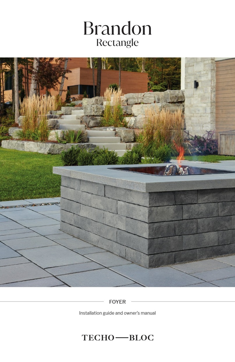 techo-bloc FOYER Brandon Rectangle Installation guide and owner's manual