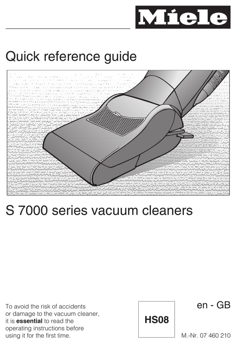 Miele S 7000 series Quick reference guide