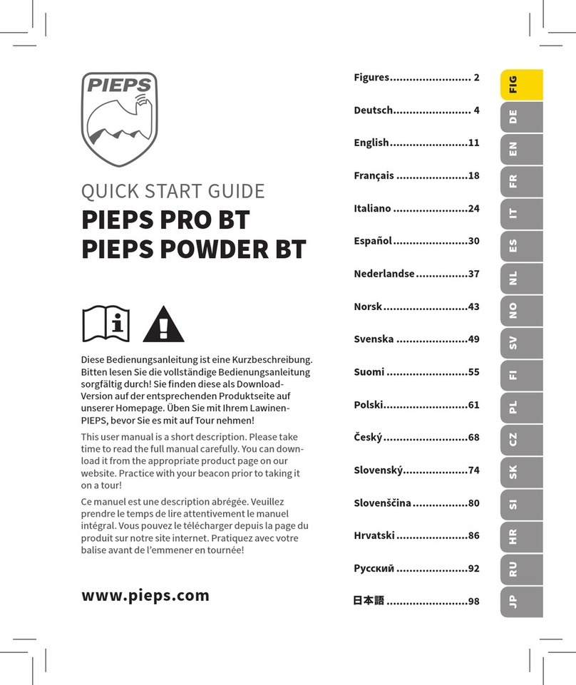 PIEPS PRO BT quick start guide