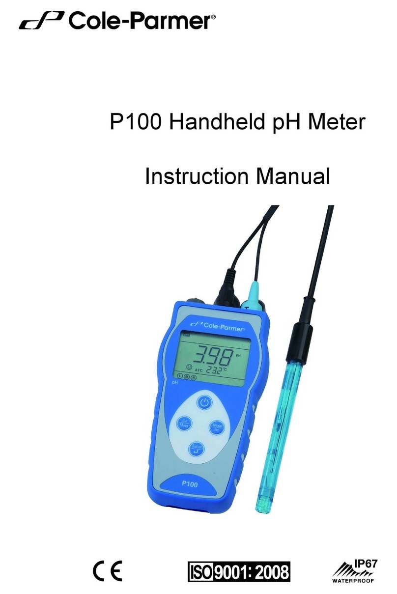 Cole Parmer P100 instruction manual
