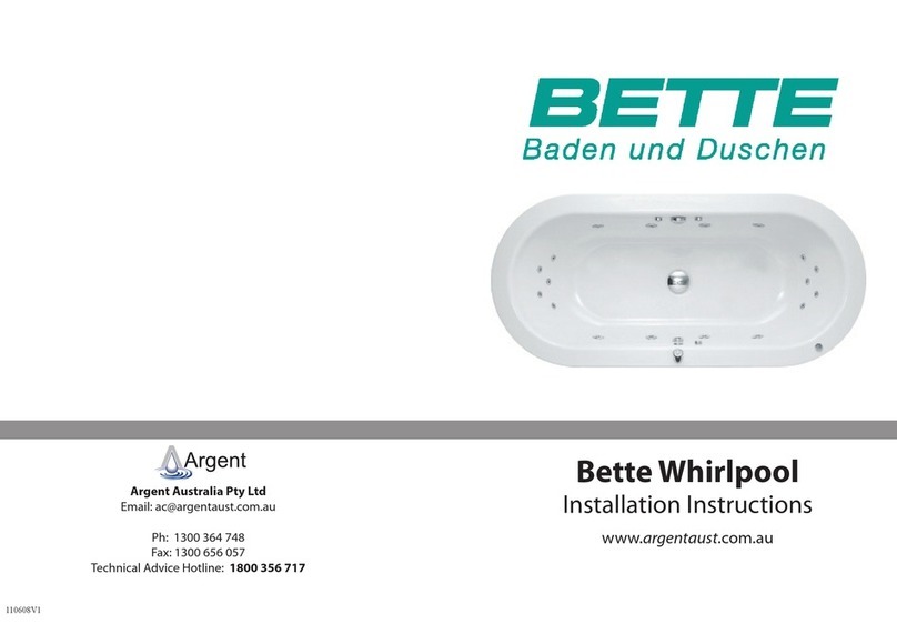 Argent BETTE installation instructions