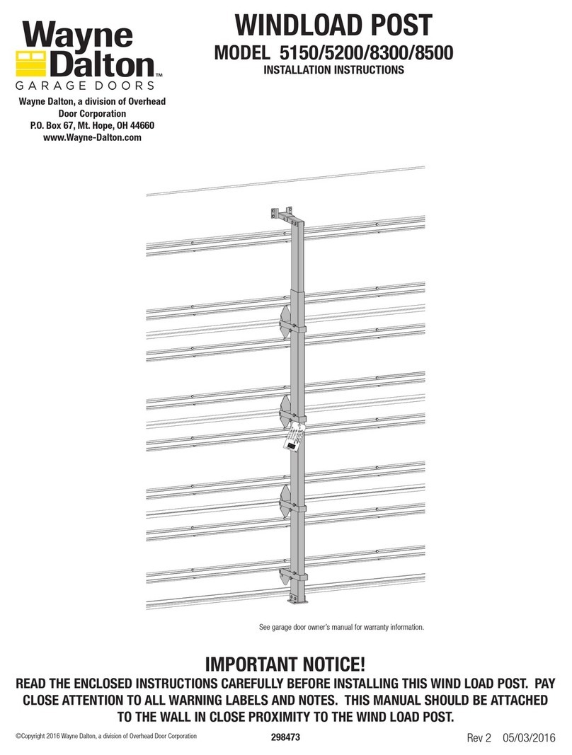 Wayne-Dalton ThermoMark 5150 installation instructions Wayne-Dalton ThermoMark 5150 installation instructions