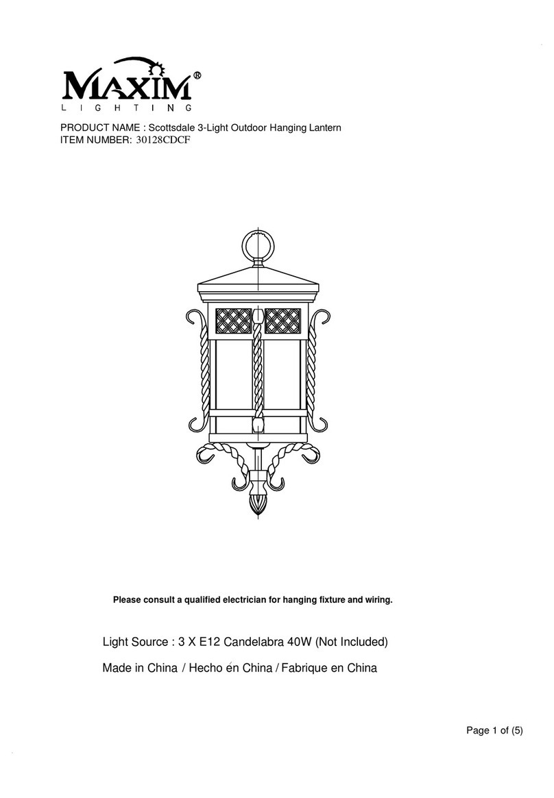 Maxim Lighting Scottsdale 30128CDCF quick start guide