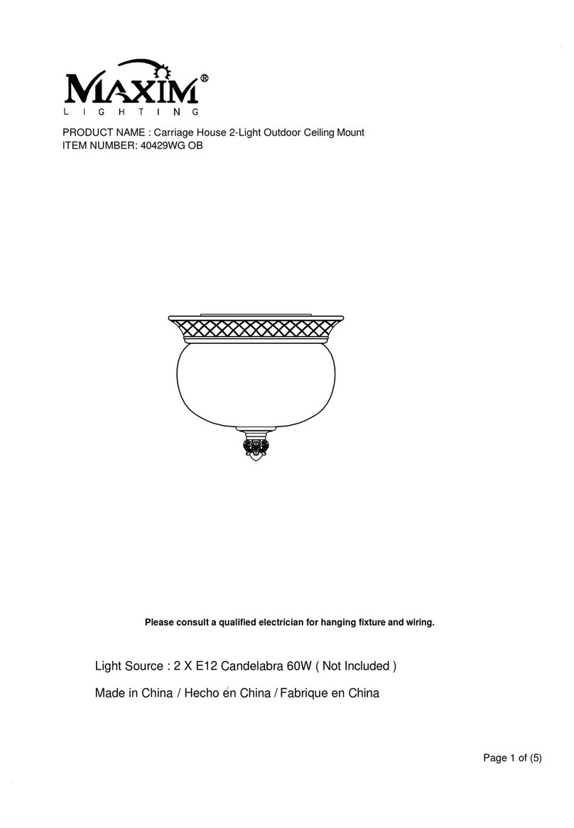 Maxim Lighting Carriage House VX 40429WG OB quick start guide