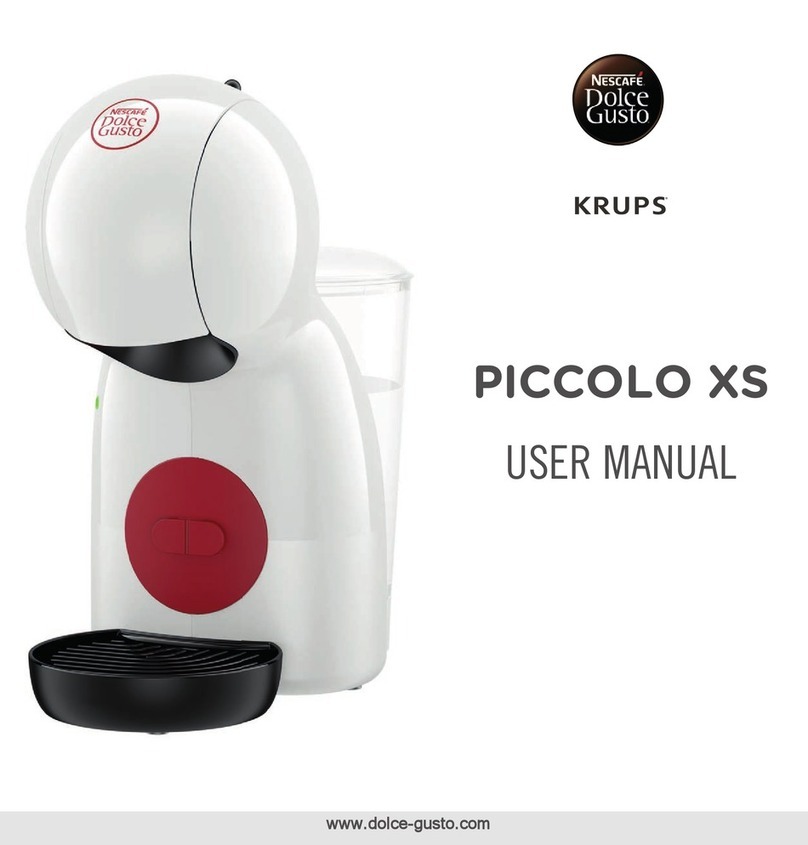 Krups Nescafe Dolce Gusto PICCOLO XS User manual Krups Nescafe Dolce Gusto PICCOLO XS User manual
