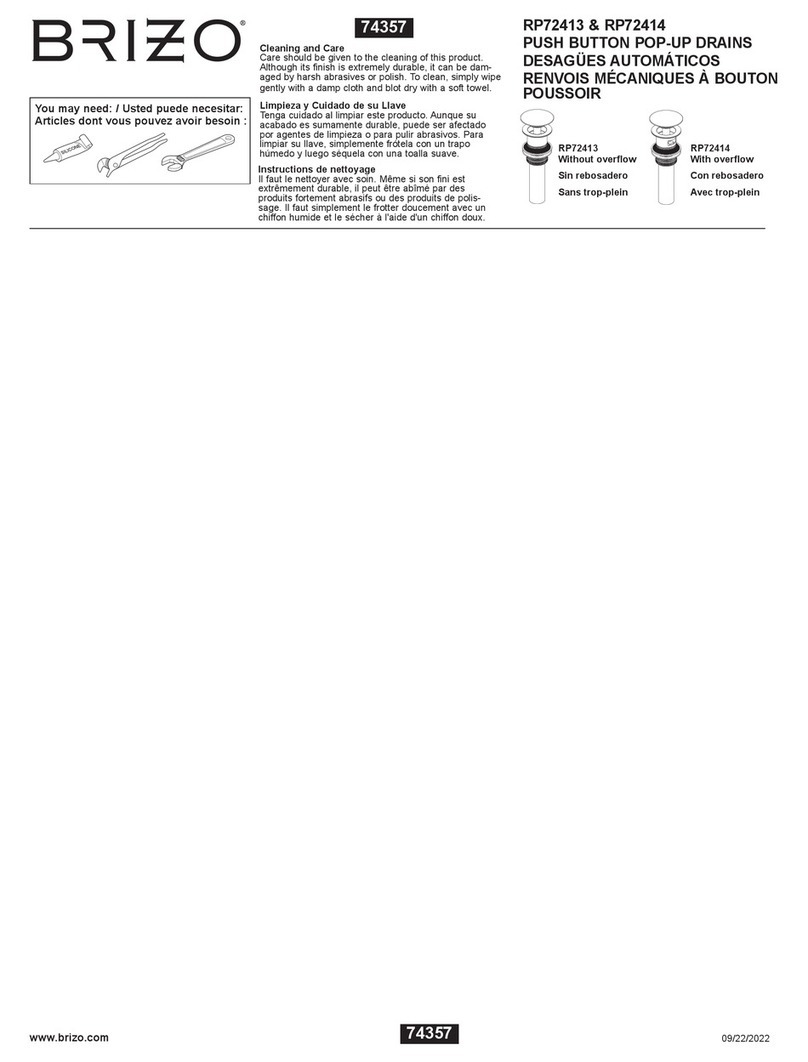 Brizo RP72414 User manual