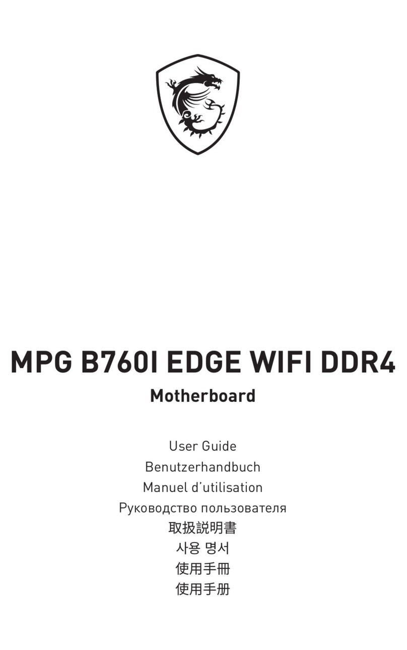 MSI MPG B760I EDGE WIFI DDR4 User manual