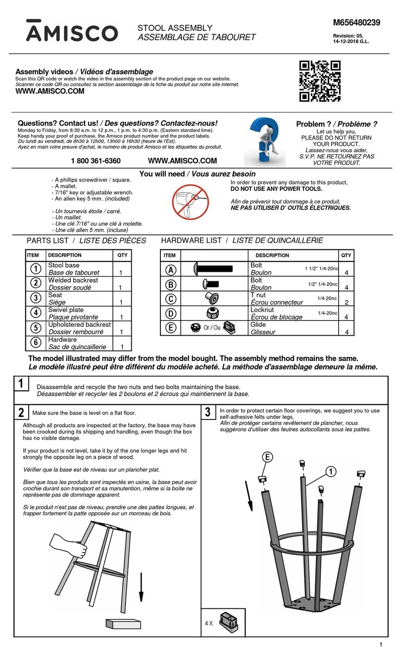 Amisco Eller 31 po 44542-30WE/1B25DDF4 User manual