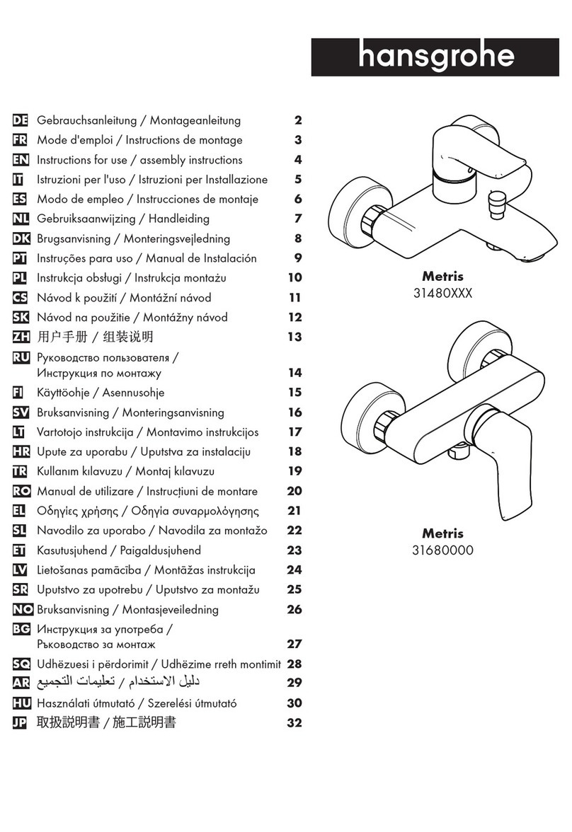 Hans Grohe Metris 31480 Series Instructions for use/assembly instructions