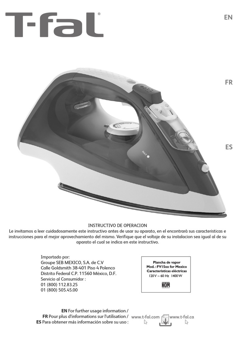 T-Fal FV15 Series User manual