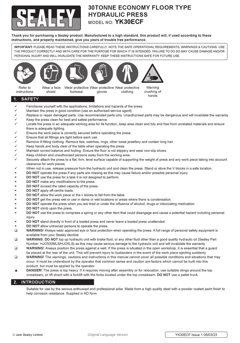 Sealey YK30ECF User manual