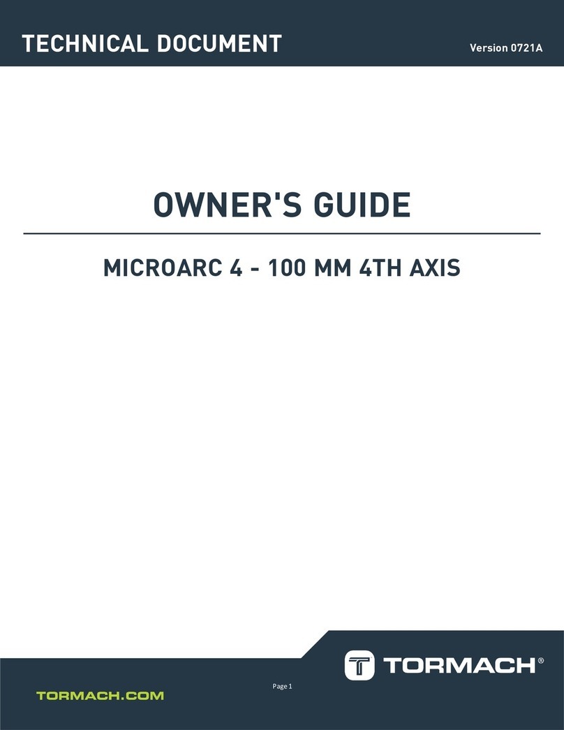 Tormach MICROARC 4 owner's guide Tormach MICROARC 4 owner's guide