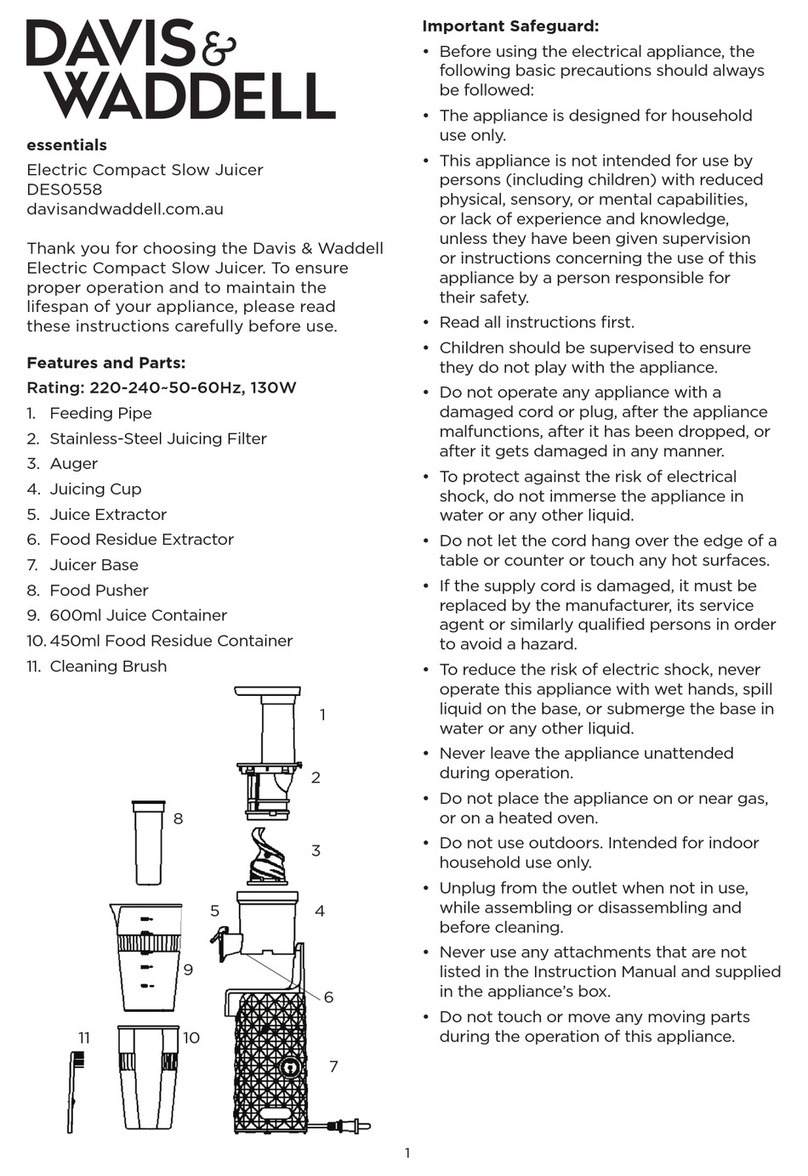 Davis & Waddell DES0558 User manual