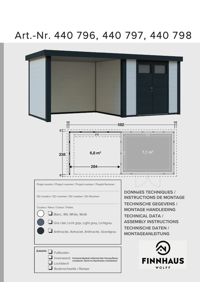 finnhaus 440 796 Technical Data/Assembly Instructions