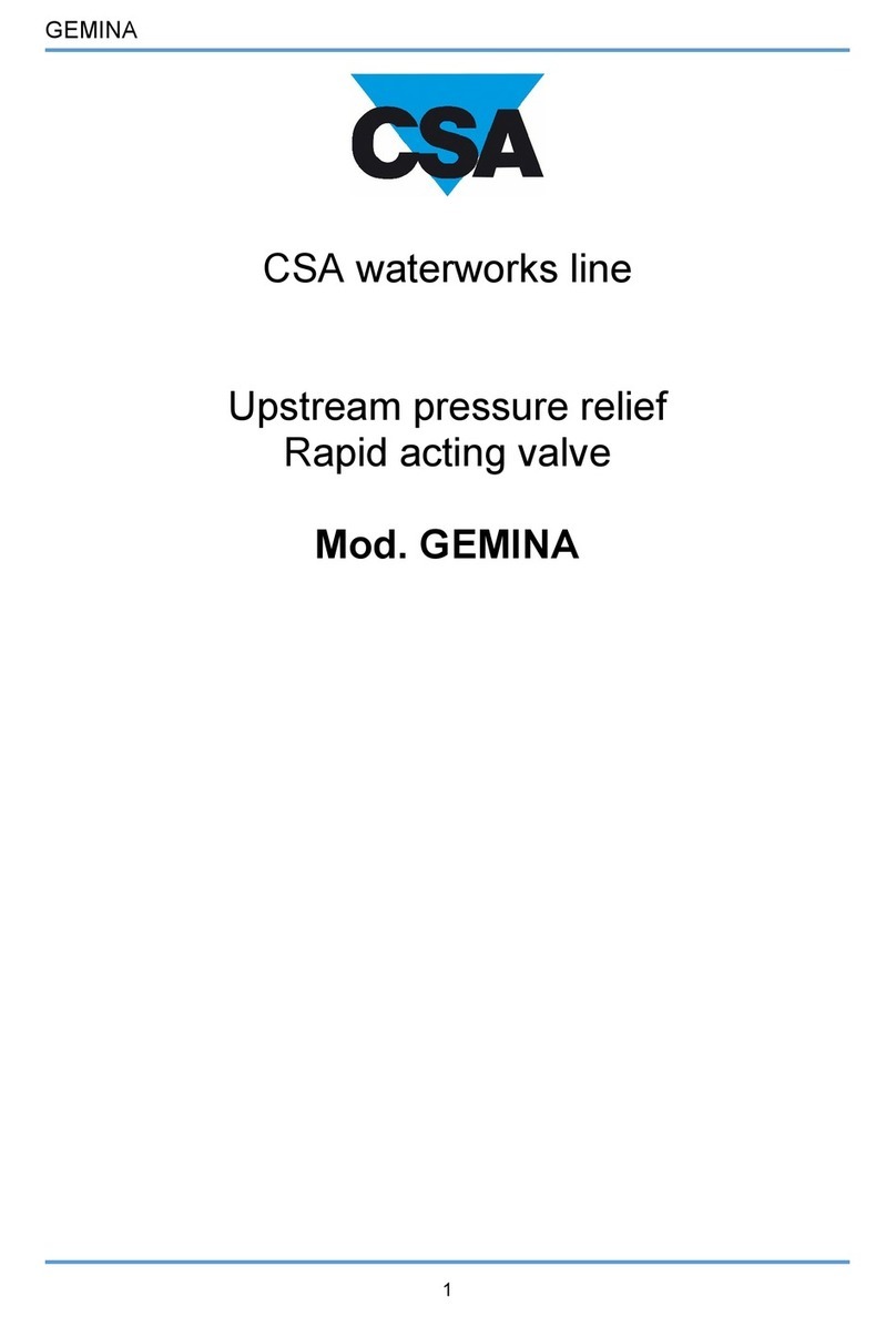 CSA WATERWORKS GEMINA Series manual