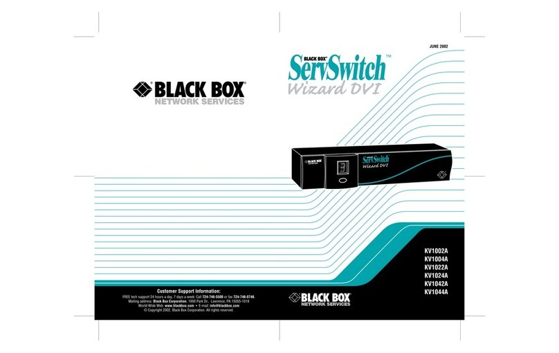 Black Box ServSwitch Wizard DVI KV1002A User manual