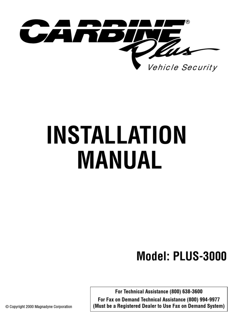 Magnadyne Carbine PLUS-3000 installation manual
