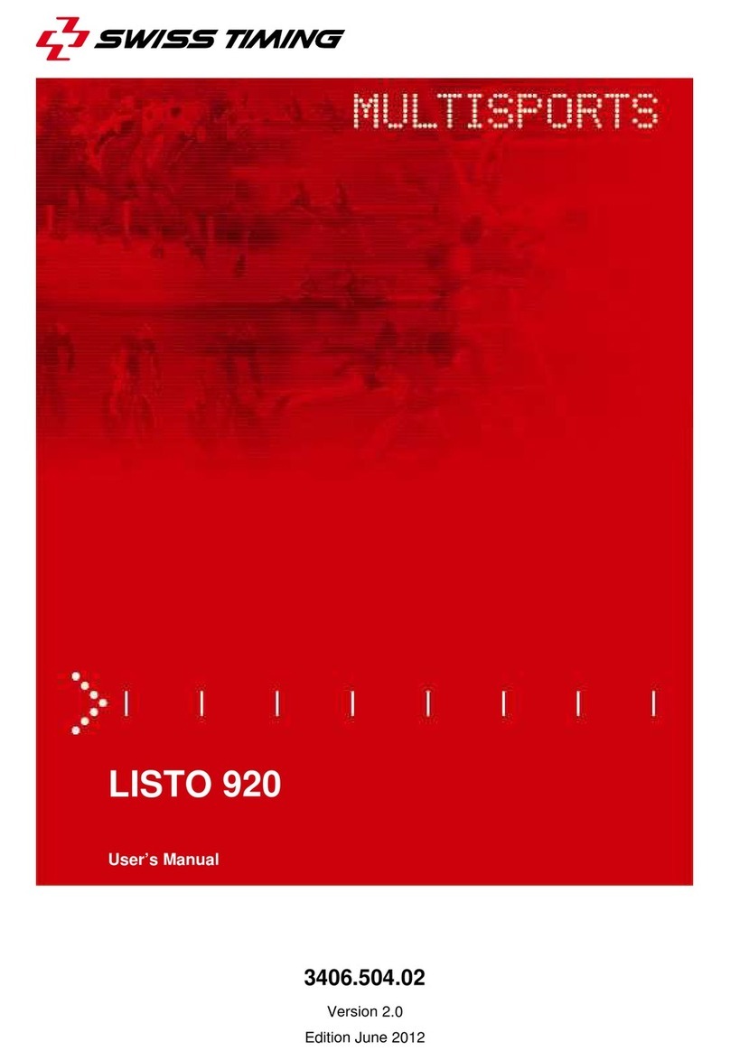 Swiss Timing LISTO 920 User manual
