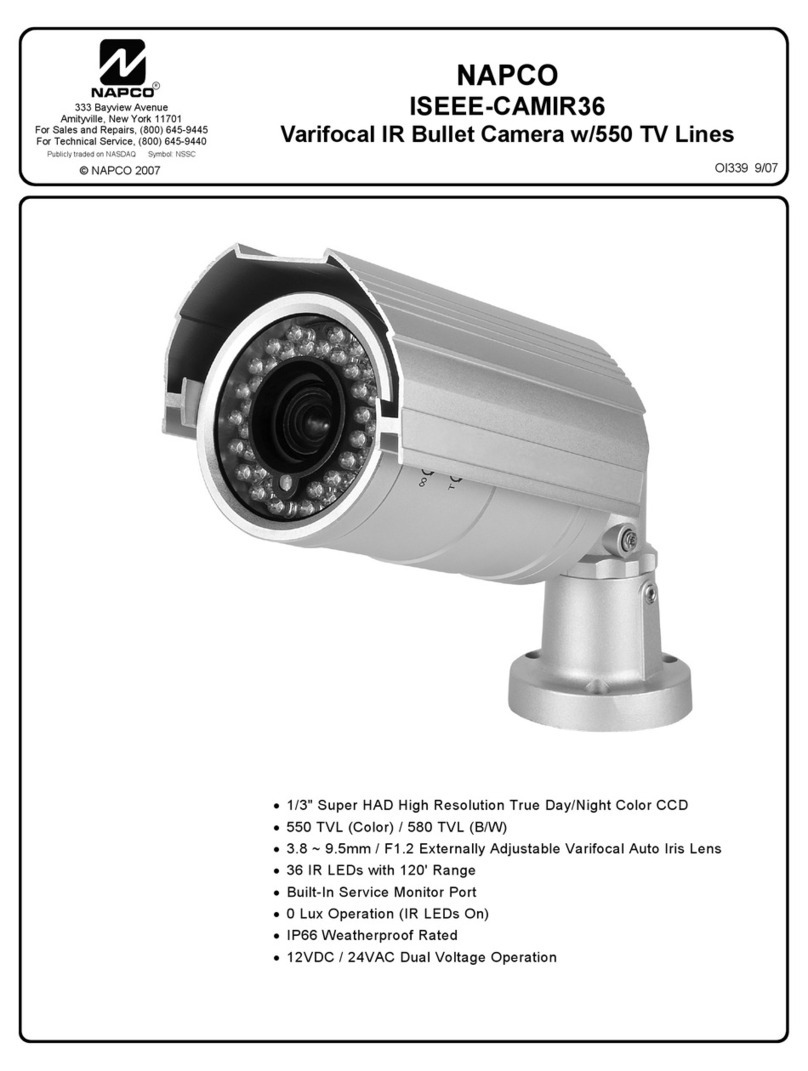 NAPCO ISEEE-CAMIR36 manual
