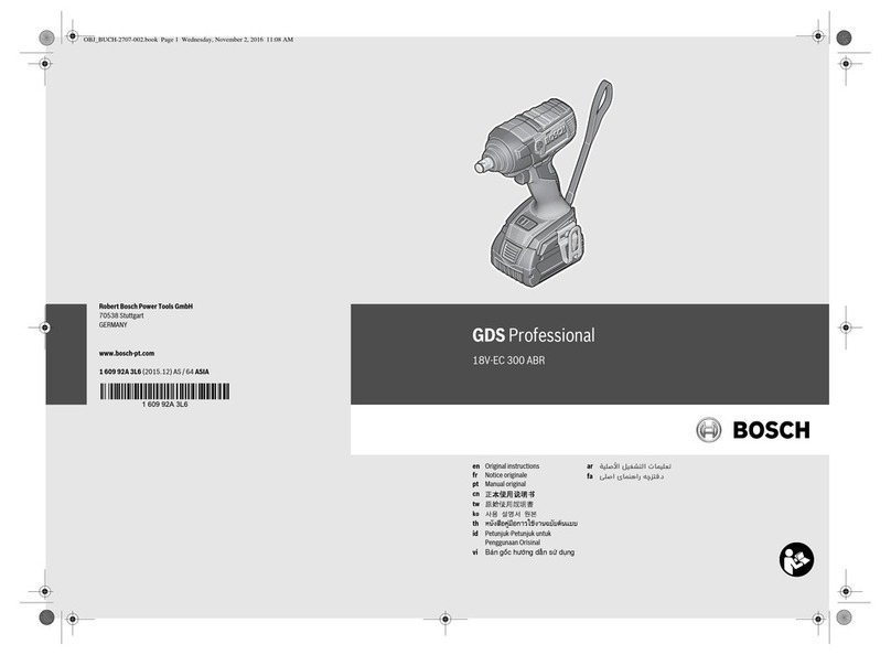 Bosch Professional GDS 18V-EC 300 ABR User manual