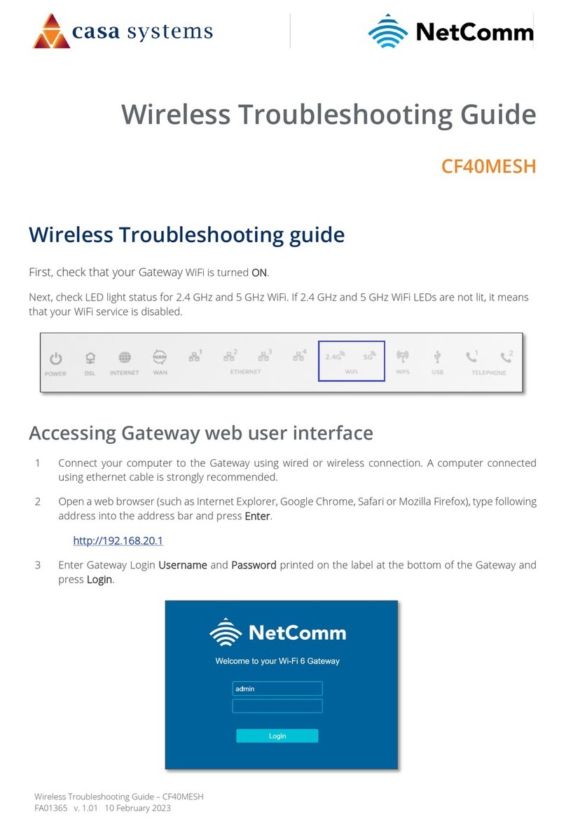 NetComm CF40MESH troubleshooting guide