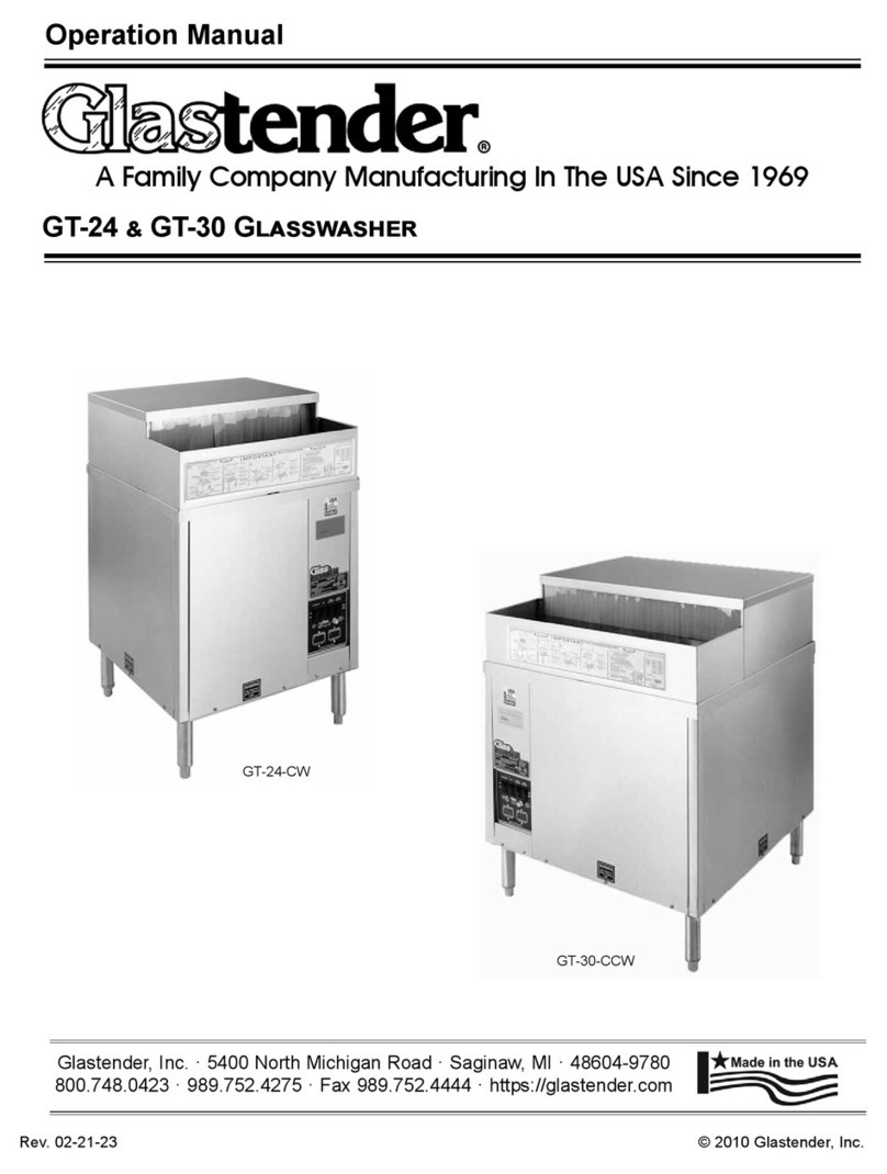Glastender GT-24-CW Operation manual